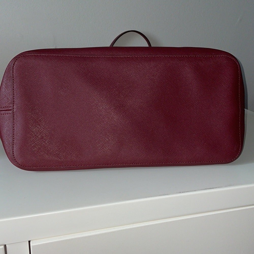 Michael Kors Jet Set Travel Bag/Tote Purse Burgundy - Picture 5 of 14